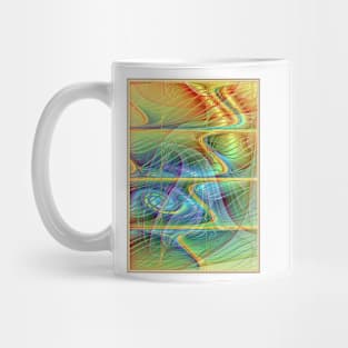 Golden Fractal Wave Mug